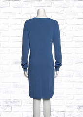 L'AGENCE 'Minette' Fitted Blue Knit Dress