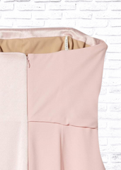 Halston Heritage 'Barely Pink' Strapless Gown with Overlay