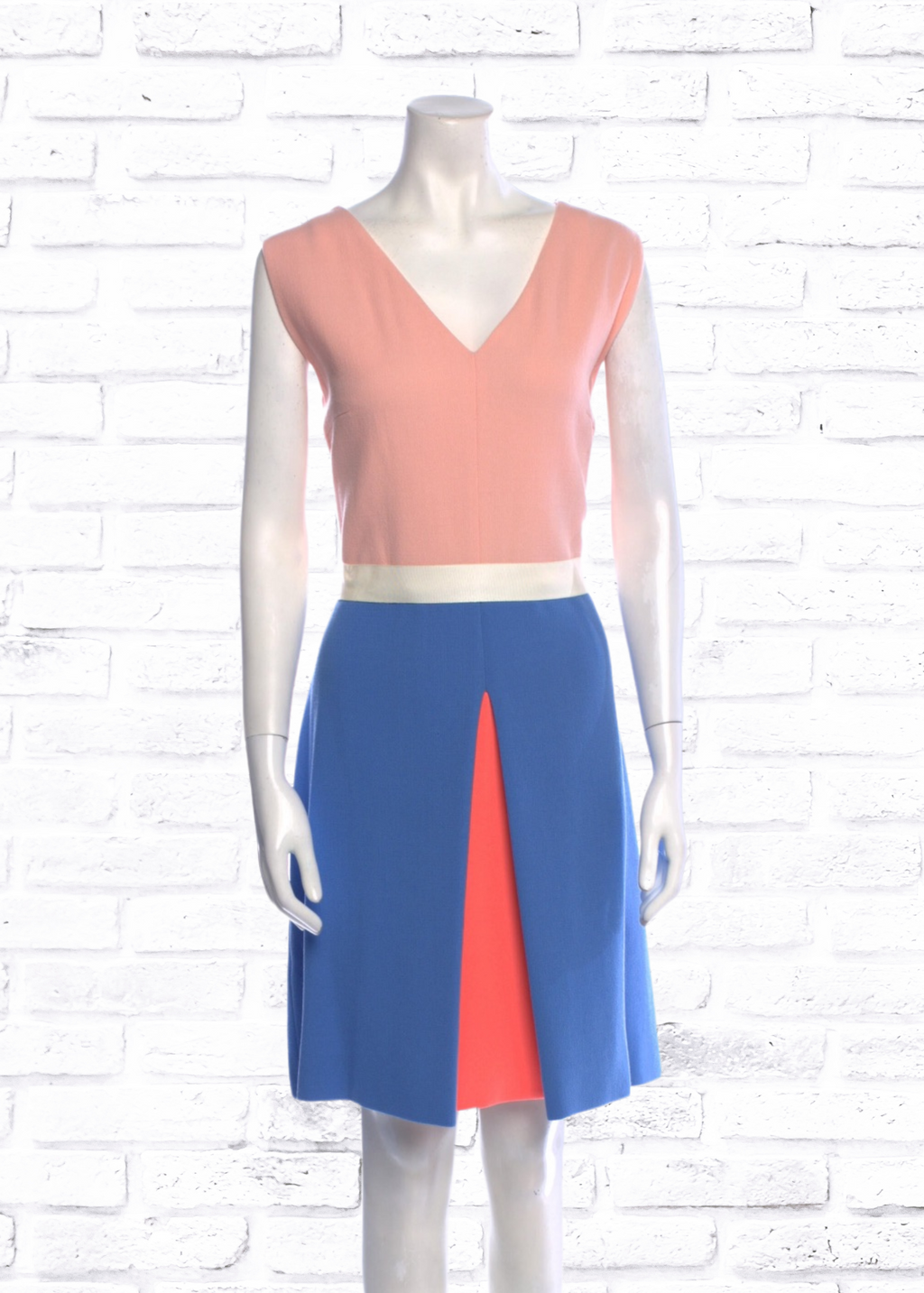 Roksanda Colorblock Crepe A-Line Dress