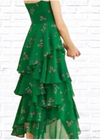 Flynn Skye 'Leona' Emerald Green Floral Midi Dress