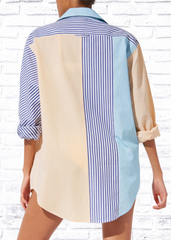 *FIRE SALE* Solid & Striped Oxford Multi-Striped Tunic