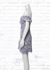 Alice + Olivia 'Honor' Flutter Sleeve Cotton Eyelet Chambray Dress
