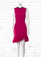 Rebecca Vallance 'Delilah Frill' Magenta Mini Dress