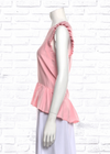 Cinq a Sept 'Lenora' Silk Pink High-Low Ruffle Peplum Top