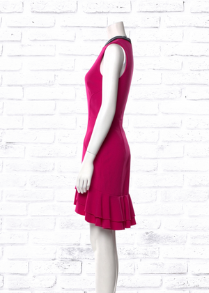 Rebecca Vallance 'Delilah Frill' Magenta Mini Dress