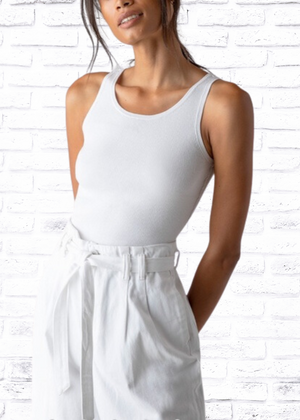 J Brand White 'Louisa' Waist-tie Palazzo Pants