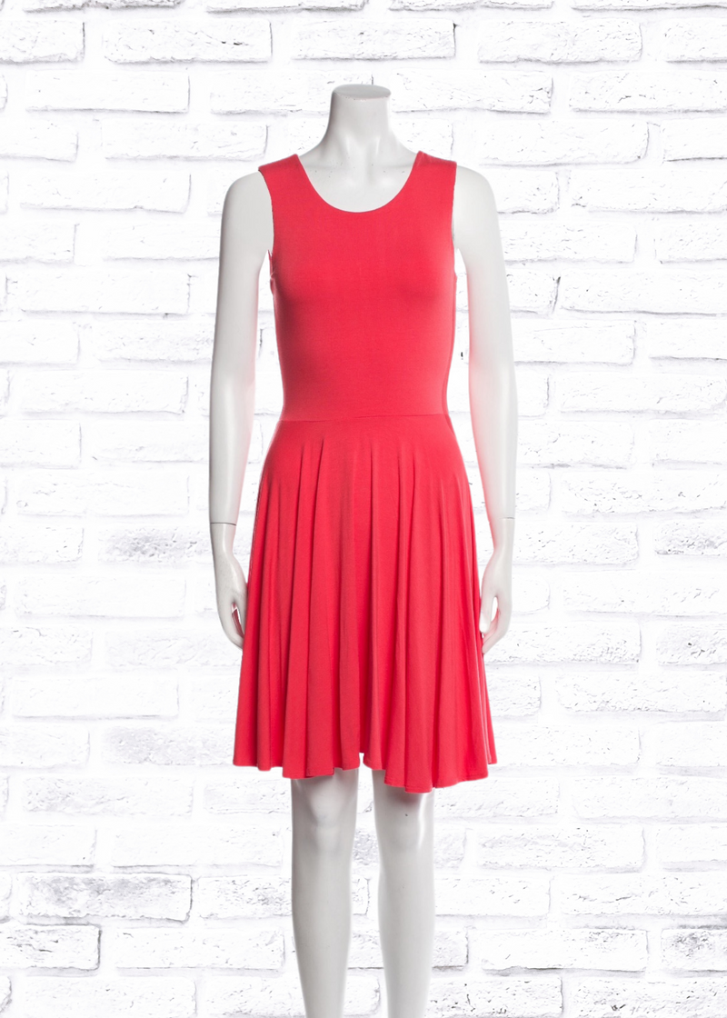 Cynthia Rowley Fit-and-Flare Coral Sundress