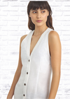 Onia Linen Button Down Maxi Dress in White