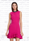 Rebecca Vallance 'Delilah Frill' Magenta Mini Dress