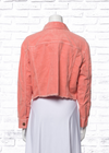 *FIRE SALE* Alice + Olivia 'Kendall' Crop Raw-Edge Corduroy Boxy Jacket