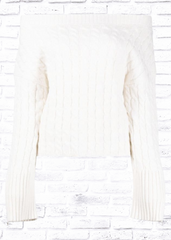 Alice + Olivia 'Ina' Bateau-Neck Cable-Knit Sweater