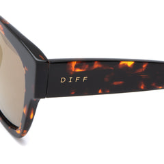 DIFF Bella II Dark Tortoise Gold Mirror Sunglasses