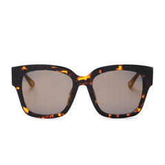 DIFF Bella II Dark Tortoise Gold Mirror Sunglasses