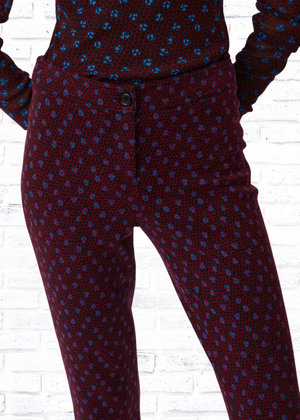 Diane von Furstenberg Dot Snake Wine Pink 'Greg' Pants