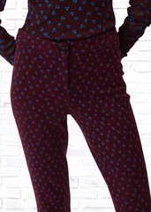 Diane von Furstenberg Dot Snake Wine Pink 'Greg' Pants