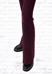 Diane von Furstenberg Dot Snake Wine Pink 'Greg' Pants
