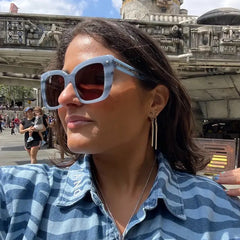 DIFF Ahsoka Tano Blue Tortoise and Maroon Gradient Polarized Sunglasses