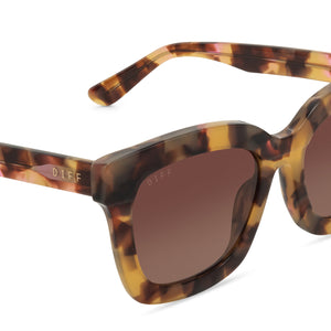 DIFF Carson Lotus Tortoise Brown Gradient Sunglasses