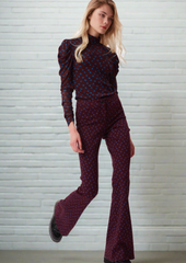 Diane von Furstenberg Dot Snake Wine Pink 'Greg' Pants