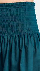 Jason Wu Cotton Poplin Midi Skirt with Smocked Waist