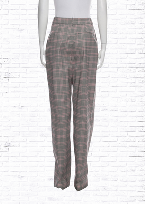 Marcell Von Berlin Black/Pink Plaid Trousers
