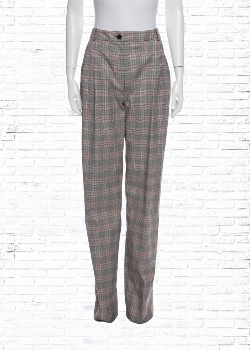 Marcell Von Berlin Black/Pink Plaid Trousers