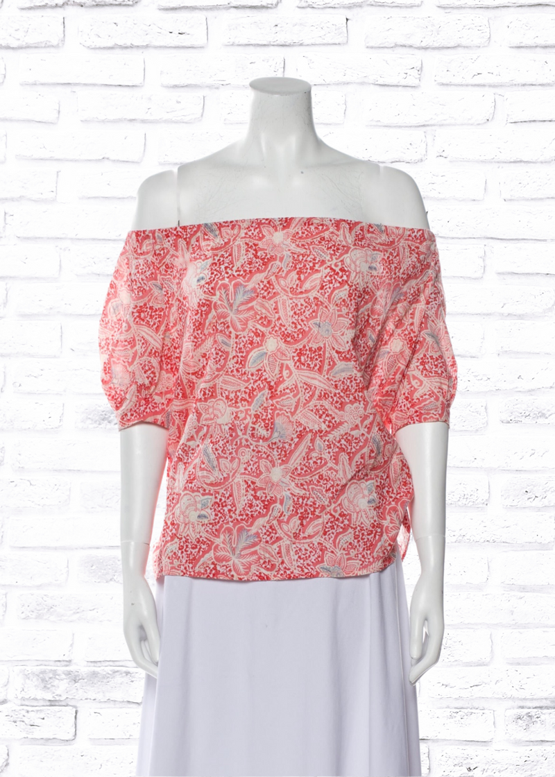 Tory Burch 'Emmarentia' Floral Peasant-Style Top