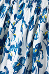 Jason Wu Iris Print Cotton Mini Shirt with Smocked Waist