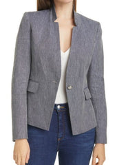 Veronica Beard 'Farley' Herringbone Dickey Linen-blend Jacket