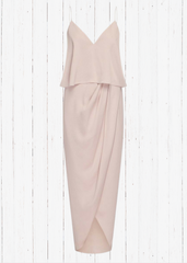 Shona Joy Cocktail Frill Dress in Porcelain