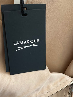 LAMARQUE 'Mira' Drape Leather Jacket