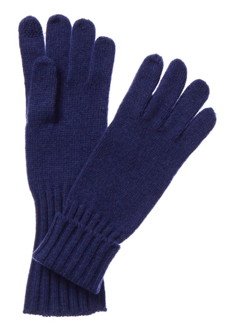 Hannah Rose Cashmere Navy Gloves