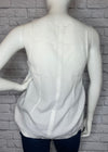 Rag & Bone White Top with 3D Floral Embellishment