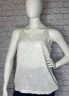 Rag & Bone White Top with 3D Floral Embellishment