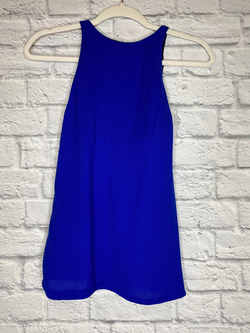 A.L.C. Duke Blue Open-Back Scarf Top