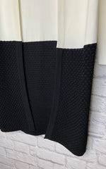 Max Mara Black/Ivory Colorblock Sweater Duster  (JF23)
