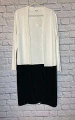 Max Mara Black/Ivory Colorblock Sweater Duster  (JF23)