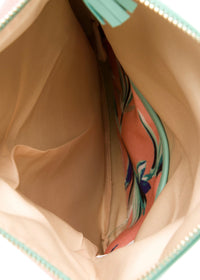 Rachel Pally Leather-Trimmed Reversible Floral Clutch