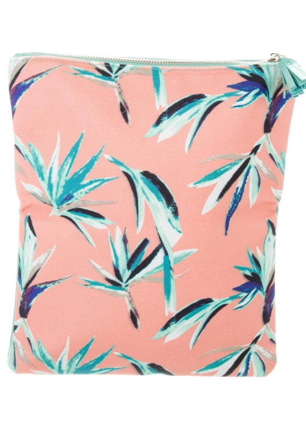 Rachel Pally Leather-Trimmed Reversible Floral Clutch