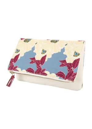 Rachel Pally Leather-Trimmed Reversible Floral Clutch