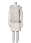 Nicole Miller 'Artelier' Beaded Fringe Mini Shift Dress