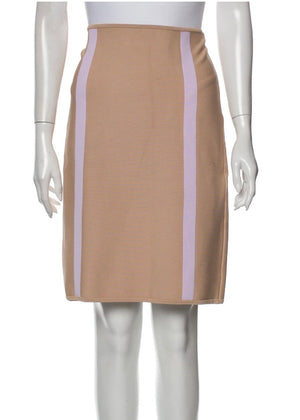 Vintage Herve Leger Knee-Length Stretch-Knit Skirt