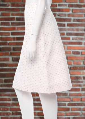Trademark Red/White Polka Dot A-Line Skirt
