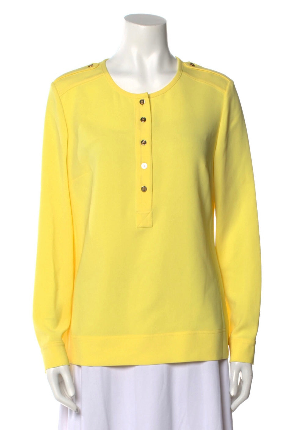 Tory Burch Sunshine Yellow Long Sleeved Blouse