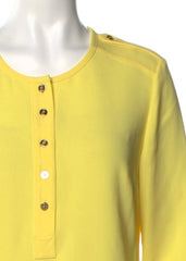 Tory Burch Sunshine Yellow Long Sleeved Blouse