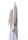 St. John Silk Bateau-Neck Gray Silk-Lined Tunic