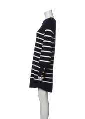 Intermix 'Nimah' Striped Sweater Dress w/ Gold Buttons