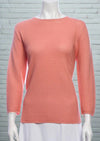 Jennifer Tyler Bateau Neckline Sweater (w/ Sheer Button Back)