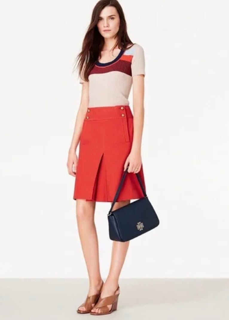 Tory Burch 'Thea' Red Canyon Mod Mini Skirt