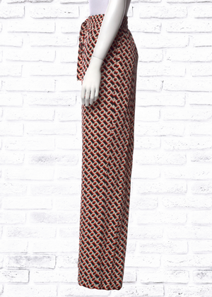 *FIRE SALE* Diane von Furstenberg Abstract-Print Silk Wide-Leg Pants